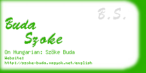 buda szoke business card